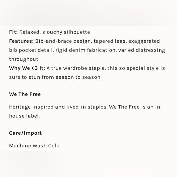 ▪️NWT Free People-We the Free Ziggy Denim Overalls in Powder Blue - Picture 6 of 10